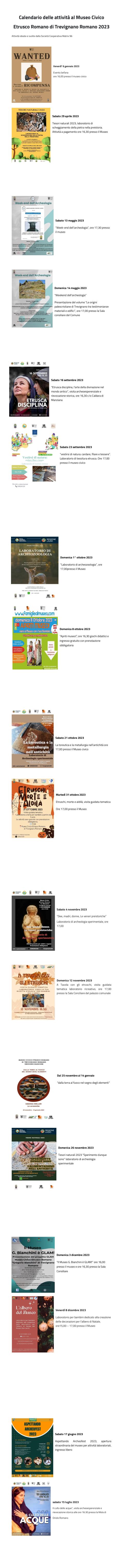 calendario attività 2023