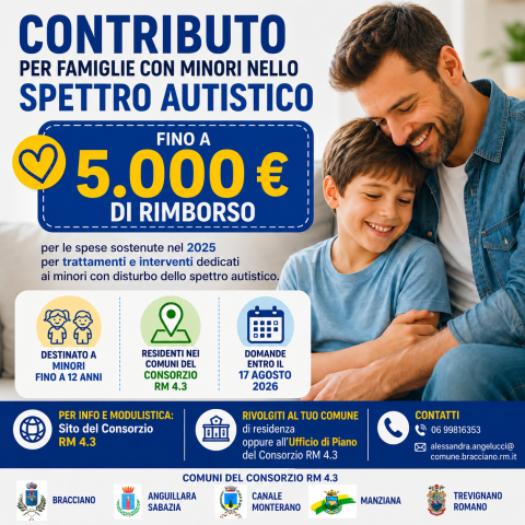 Avviso contributo per lo spettro autistico - 2025
