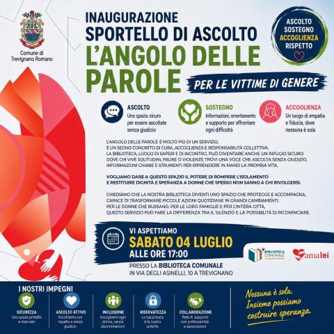 inaugurazione sportello di ascolto - l'angolo delle parole