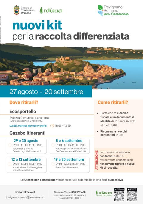 locandina per la distribuzione del nuovo kit
